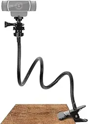 25 Inch Webcam Stand - Flexible Desk Mount Clamp Gooseneck Stand Compatible with Logitech Webcam C930e,C930,C920, C922x,C922, Brio 4K, C925e,C615