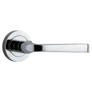Annecy Lever - Round Rose Brushed Chrome