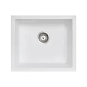 ACA 533x457x205mm White Granite Stone Single Kitchen Laundry Sink Drop In/Undermount