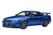 Mini Car AUTOart 1/18 Nissan Skyline GT-R R34 V Spec II Bayside Blue Finished JP