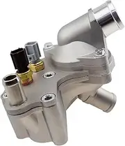 2L2Z8592BA Aluminum Thermostat Housing Cover Engine Coolant Water Flange Outlet，Compatible with Explorer Mercury Mountaineer 2002-2010