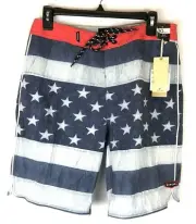 Rip Curl Men’s Size 30 American Flag Print Board Shorts