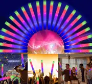 500 LED Foam Glow Sticks - 2025 Upgrade - 3 Flash Modes - 10-Hour RGB Lights