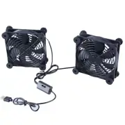 2x 120mm 5V USB Powered Double Fans Cooling Fan for Router Modem
