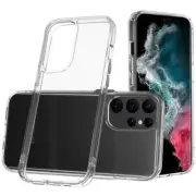 For Samsung S23 Ultra Case Clear Thick 2.0mm Shockproof Cover Chromed Buttons