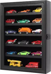 Toy Cars Display Case 1/64 Scale Diecast Car Display Case Wall Mount M...