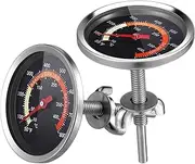 GANAZONO 2Pcs Thermometer Stainless Steel Grill Temperature Gauges for Accurate Cooking Easy to Read Display for Grilling Baking and Oven Use