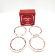 Pottery Barn Peppermint Swirl Candy Appetizer Plates Set of 4 NEW