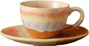 Starry Design Tea Cup and Saucer Set, Latte & Cappuccino Cup 300 ML, Coffee Cups