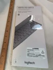 New Logitech Keys-To-Go 2 Slim Portable Bluetooth Keyboard for Tablet