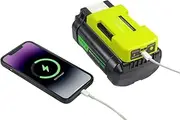 For Ryobi 36V 40V Lithium Battery Holder Fast Charger Adapter USBQC3.0+TYPE-C