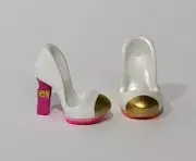Rainbow High Twins Laurel DeVious Doll White & Gold High Heel Pumps Shoes