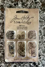 Tim Holtz Idea-ology Jump Rings Antique Nickel, Brass, Copper 75 Pc -NEW !!