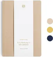 Premium Notebook, Lined Notebook for Productivity and Journalling, Journal Notebook for Notes, To Do Lists, & Creative Writing, Cotton Hardcover, 192 Pages, Beige - Intelligent Change