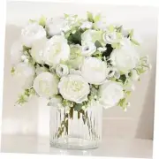 4 Packs Peonies Artificial Flowers Artificial Peonies, Silk Peonies 4PCS White