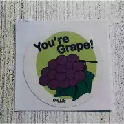 Scratch & sniff happy Allie scented Sticker Matte Single You're Grape