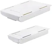 VANZACK Sticky Type Drawer Box for under Desk White Wall-mounted Small Drawers Stationery Storage