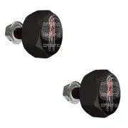 2 Black Metal Hex License Frame Tag Bolts - PIN UP TATTOO GIRL B033