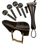 1 set of 4/4 size baroque violin parts,chin rest bracket tailpiece gut pins cork