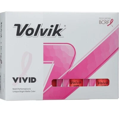 Volvik Pink BCRF (Breast Cancer Awareness) Golf Balls - Matte Pink - 1 Dozen Box