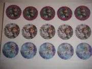Frozen Floral buttons flat back or pin badge cabochons embellishment magnet