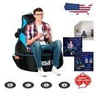 Stain Resistant High Back Gaming Bean Bag Cover with Large Pockets - Black/Blue