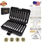 Premium 20PC Allen Hex Bit Socket Set - Chrome Vanadium, Extra Long Design