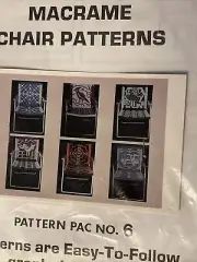 Vintage Unique Lawn Chair Macrame Patterns JoAnn Campbell RoadRunner Kachina #6