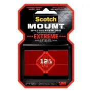 Scotch Extreme Mounting Strips Double-Sided Heavy Duty Tape 8 Strips 1 in x 3...