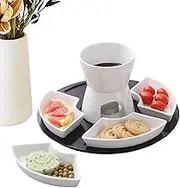 Butter Fondue Set - Hot Melt Bowls Set, Chocolate Warmer Kit with Tea Light | Fondue Dip Set, High Resistant Fondue Pot Set