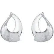 Peora 925 Sterling Silver Sculpted Open Teardrop Earrings for Women, Hypoallerge