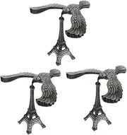 Vaguelly 3pcs Alloy Balance Eagle Ornament Classic Eiffel Tower Decor Desktop Model for Home