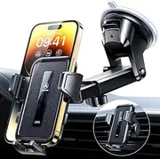 VANMASS 2025 Upgraded Car Phone Holder, [85+LBS Strongest Suction] Patent Safety Cell Phone Mount Windshield Dashboard Vent Truck Accessories Stand Cradle for iPhone 16 Pro Max 15 14 13 Android