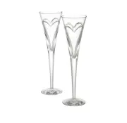 Waterford Stemware Love & Romance Toasting Set Of 2 Flutes $135.