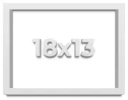 18x13 Shadow Box High Gloss White Display Frame | 1.625 Inches Deep | 1 Inch Mou