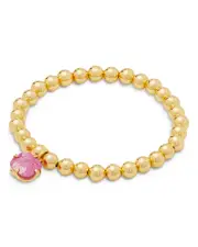 kate spade new york Pop Of Joy Pink Cubic Zirconia Charm Beaded Stretch Bracelet