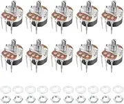 XYWHPGV WH138 Potentiometer with Switch 5K Ohm Variable Resistors Single Turn Rotary Carbon Film Taper 10pcs(8911e a8749 91f01 333ec 4f7ce 9e2bd