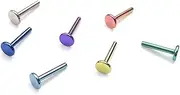 [Generic] Implant Grade Titanium Internally Threaded Flat Back Labret POST STEM ONLY 16G/18G Colour Anodizing