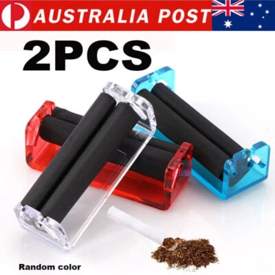 2x Cigarette Rolling Device Tobacco Paper Roller Machine Auto Box Maker 70mm AU