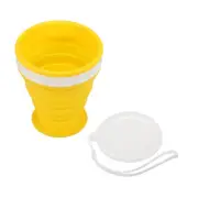 Collapsible Water Bottle, 200mL Travel Folding Cup for Camping, Yellow