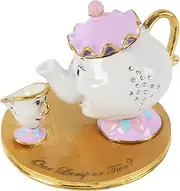 Happy Homewares Disney Classic Trinket Box - Mrs Potts & Chip Beauty and The Beast Metal Giftware Box - The Perfect Keepsake for a Classic Disney Fan - Officially Licensed