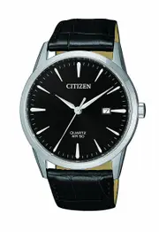 Citizen Black Leather Watch BI5000-10E Stainless Steel 4974374287007