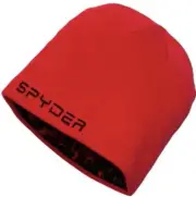 Spyder Warp Reversible BLACK RED STRETCH Beanie Hat Kids Boys One Size New $30