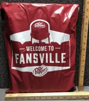 Unopened Dr. Pepper Welcome to Fansville Tailgating Set - Metal Sign Apron Bag++