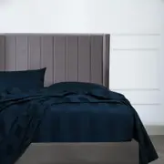 Bespoke 1200TC Fitted Sheet Navy King Bed