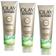 3x Olay Scrubs 5 in 1 Cleansers Hydrating Vitamin C Caviar Lime 125mL