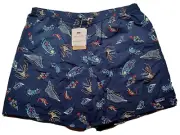 PATAGONIA BAGGIES LONG Men 2XL Tidepool Blue 7” Brief Lined Nylon Swim Short NEW