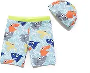 [ADAVERANO] Baby/Toddler Boardshorts UPF 50+ Sun Protection Swim Trunks with Sun Hat.