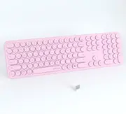 UBOTIE Wireless Keyboard, Bluetooth 2.4GHz Dural Mode Connection Scissor Switches Slim Quiet Round Keycaps Full Size Office Computer Keyboards for PC MAC Smart Phones