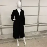 SPLENDID x Kate Young Wool Blend Wrap Coat Women's Size M Black